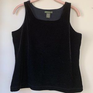 Eddie Bauer Velvet Tank With Shelf Bra Size PM